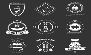 9 barbecue label design vector